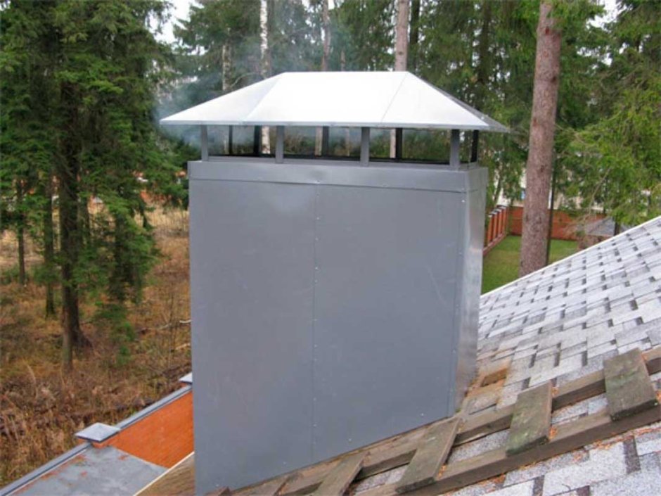 Короб для труб вентиляции на крыше