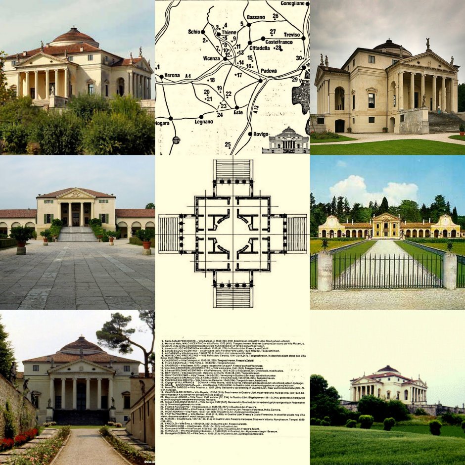 Вилла эмо Палладио разрез