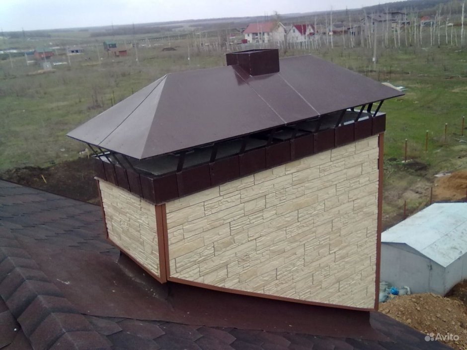 Колпак на кирпичную трубу дымохода