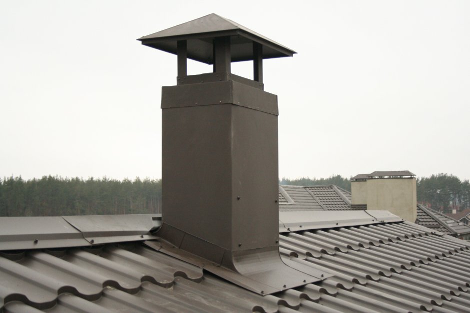 Дымоход вентканал металл на крыше