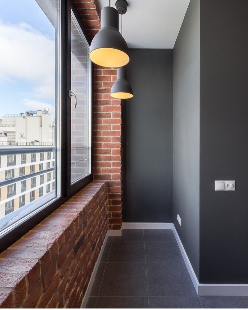 Балкон в стиле лофт