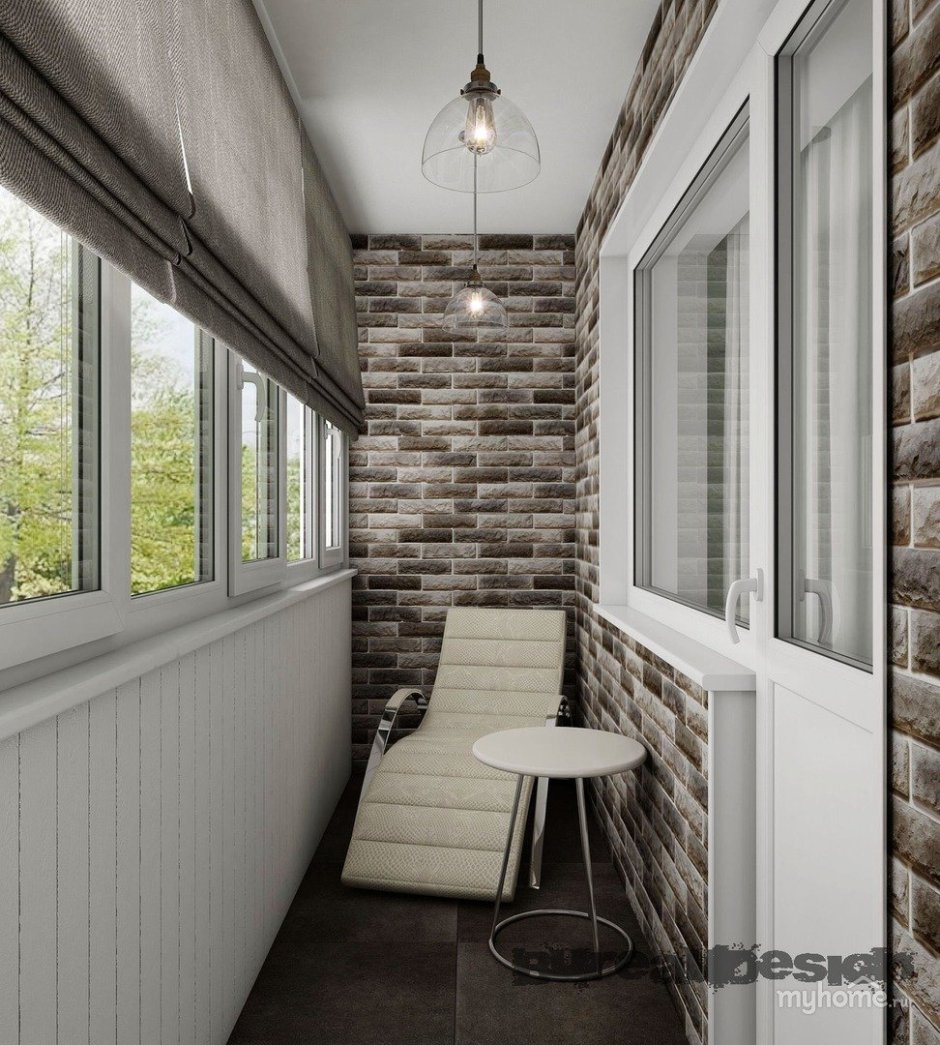 Отделка балкона внутри