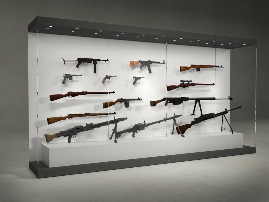 Музейные витрины для оружия