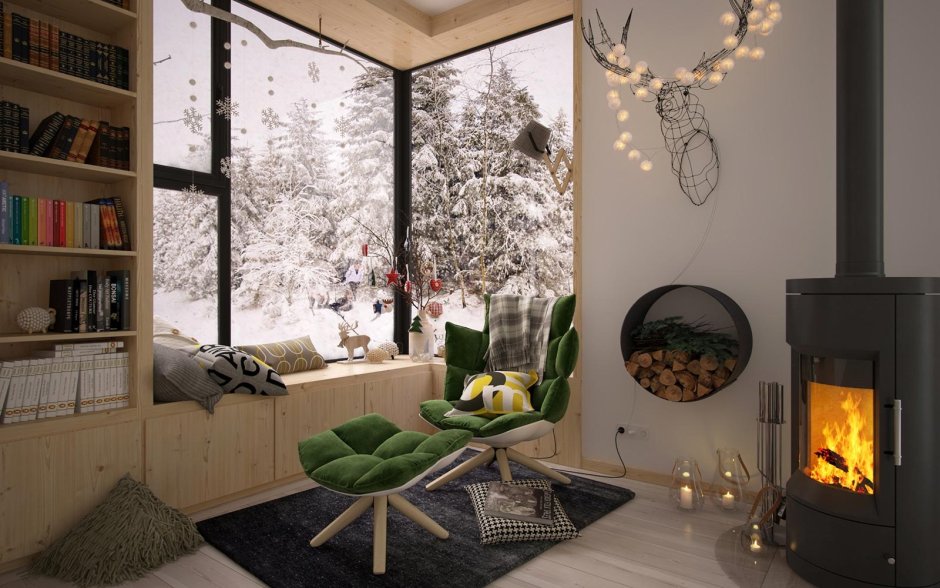 Уголок для чтения в гостиной