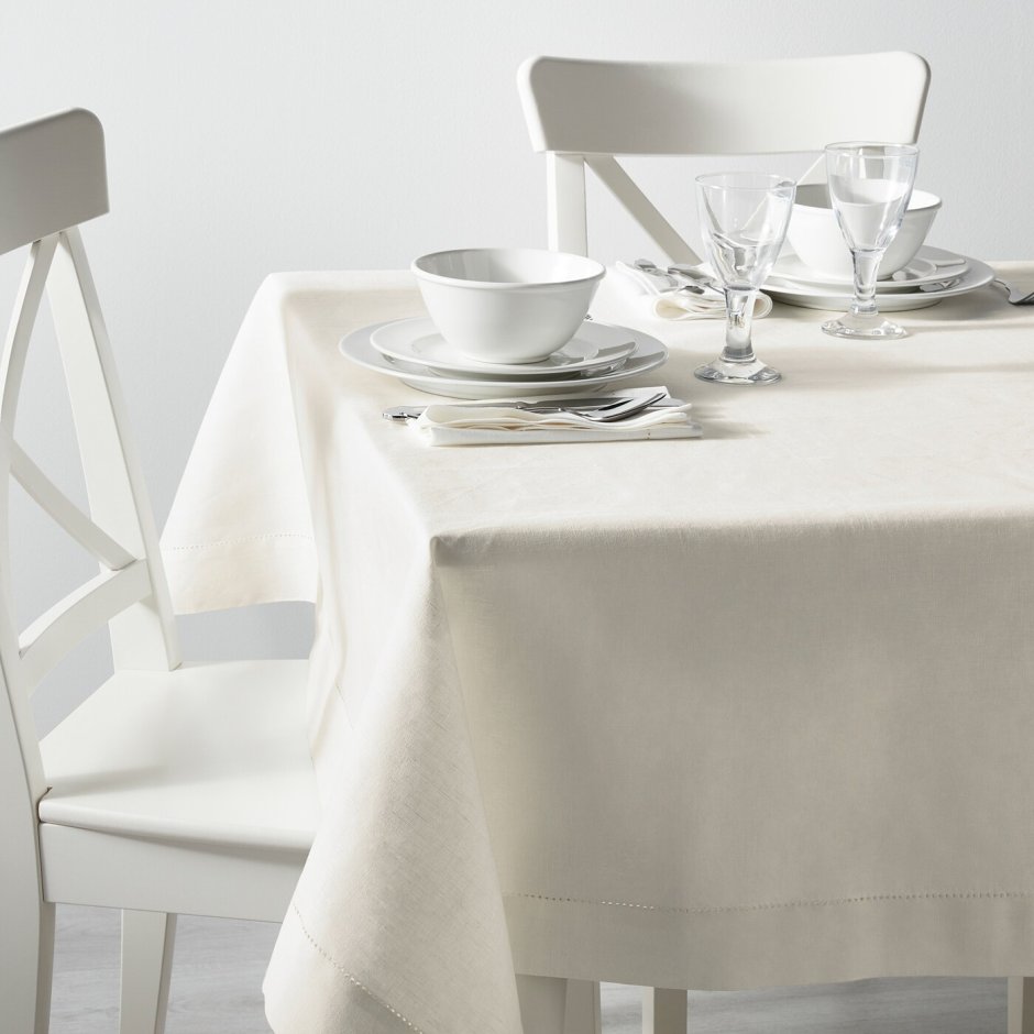 ФУЛЛКОМЛИГ скатерть, белый145x240 см