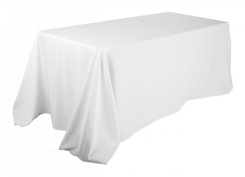 Цветная скатерть на столе