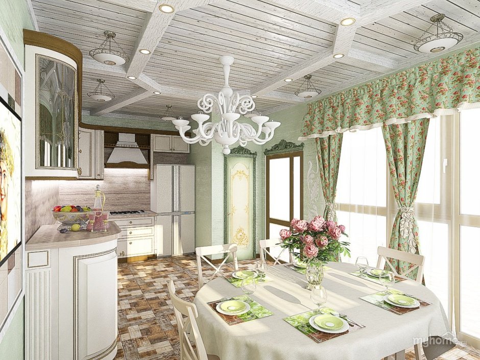 Кухня Прованс кухня гостиная Прованс