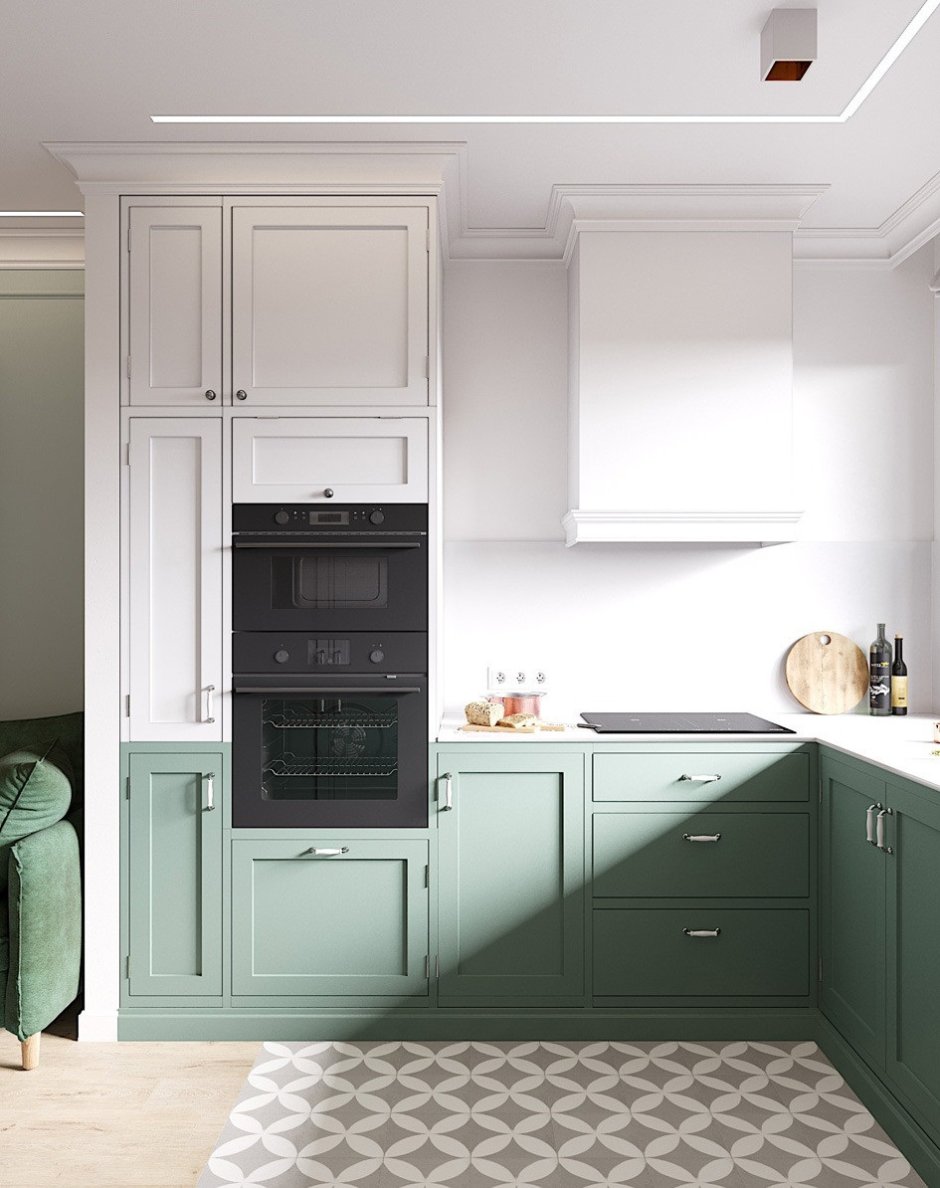 Кухня Сканди оливковый