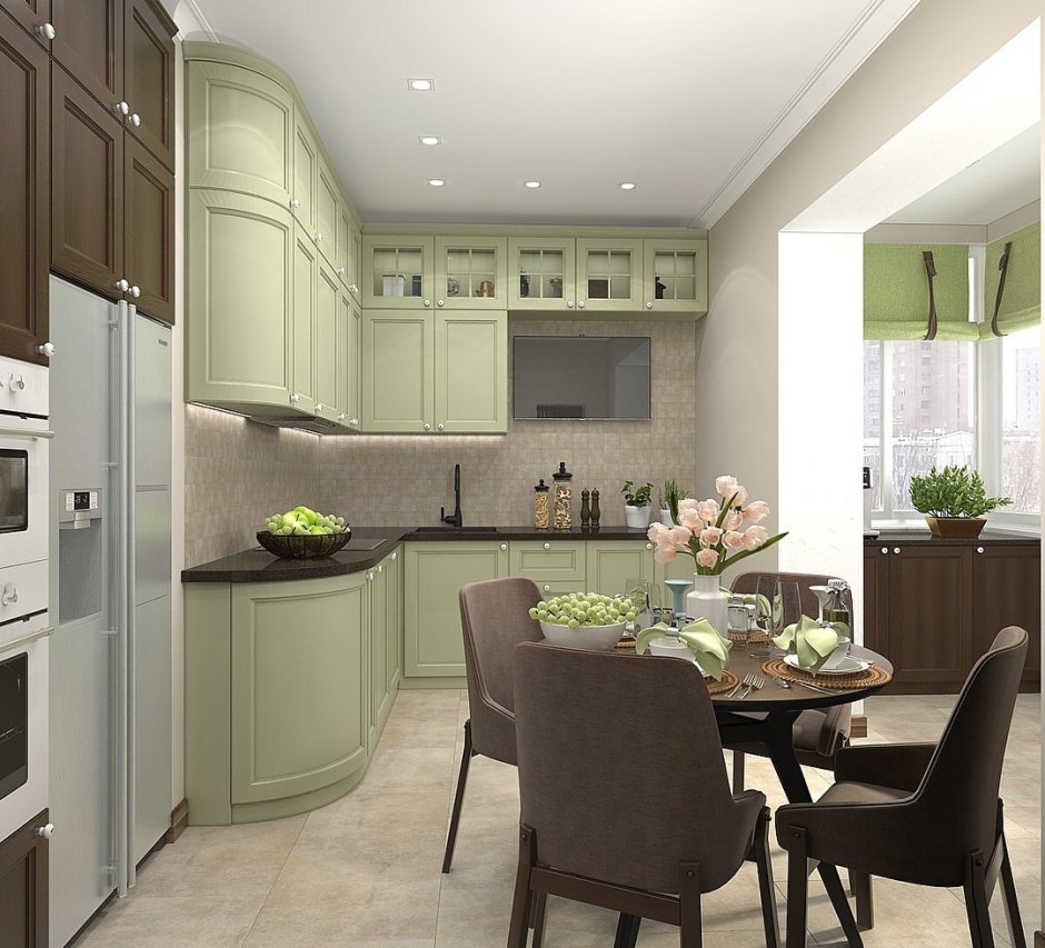 Бирюзовая кухня Леруа Мерлен