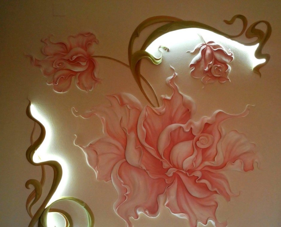 Трафарет для барельефа на стену