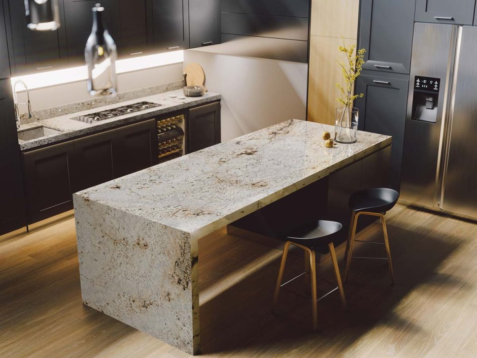 Стол остров деревянный