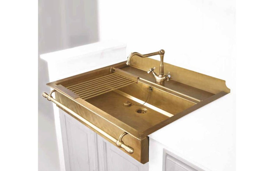 Врезная кухонная мойка restart lvq024 латунь