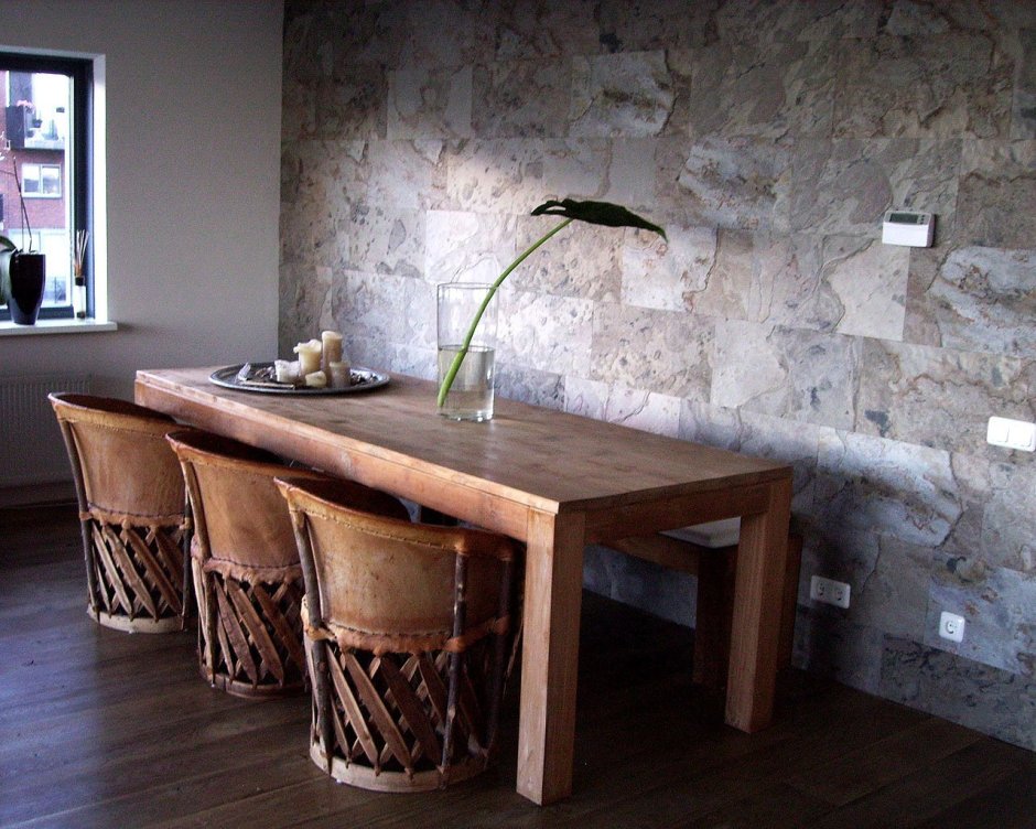 Гибкий каменный шпон в интерьере