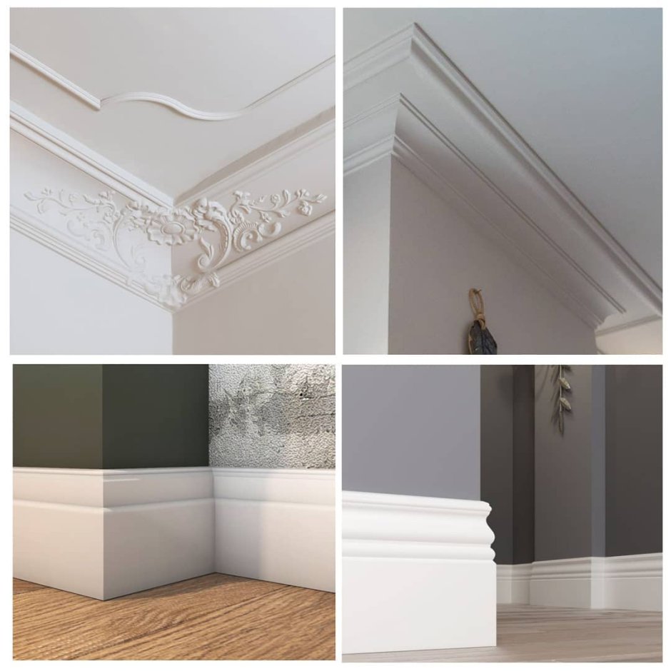 Плинтус экополимерный Cosca п008 70х2000мм белый ударопрочный плинтус