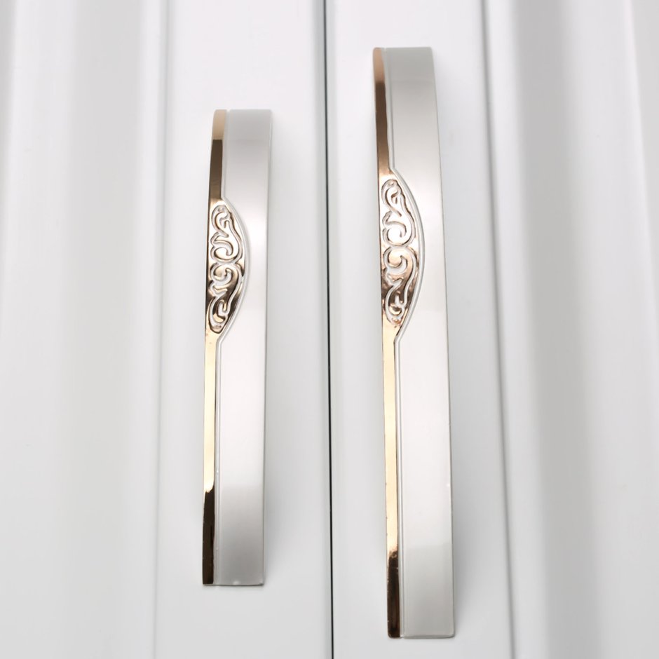 Ручки мебельные арт деко хром