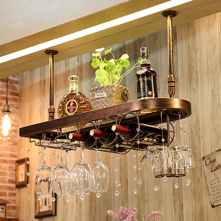 Держатели для бокалов для бара