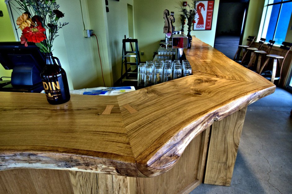 Обеденный стол лофт из слэба