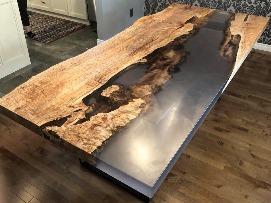 Мебель из слэба и эпоксидной смолы