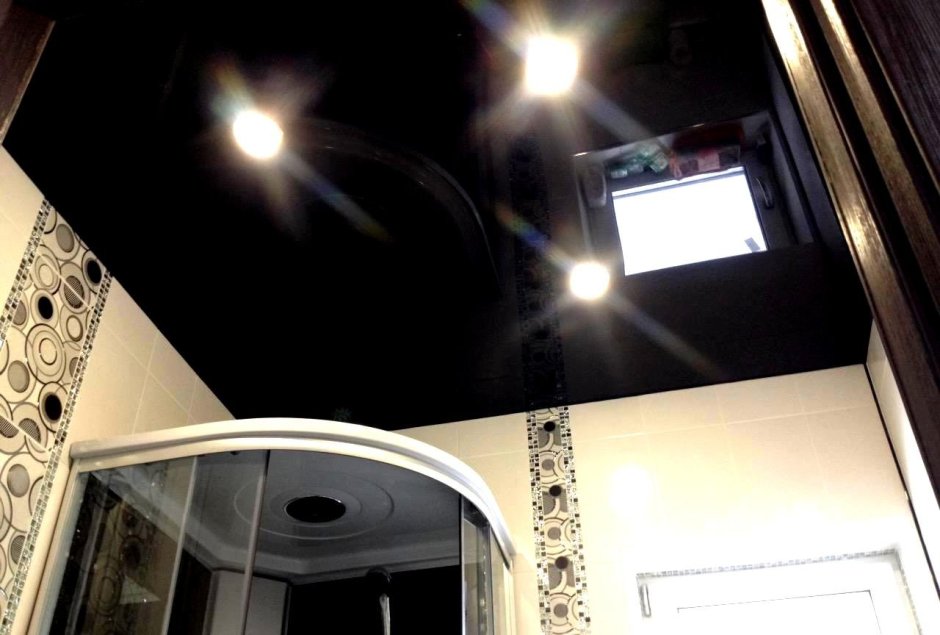 Черный натяжной потолок