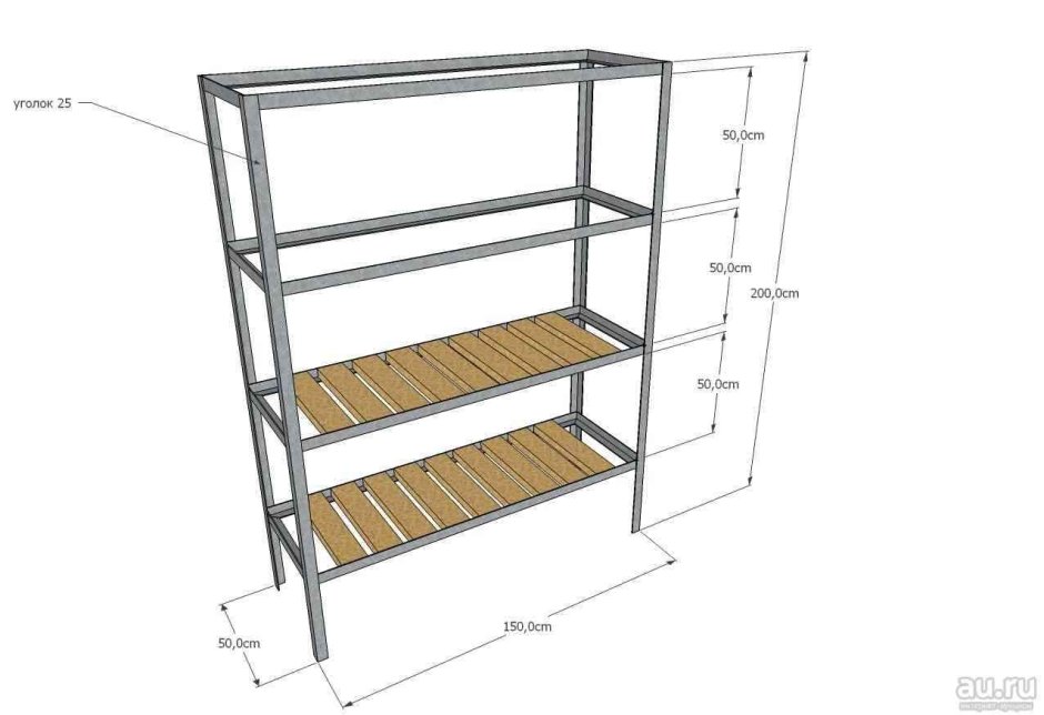Стеллаж для хранения профнастила