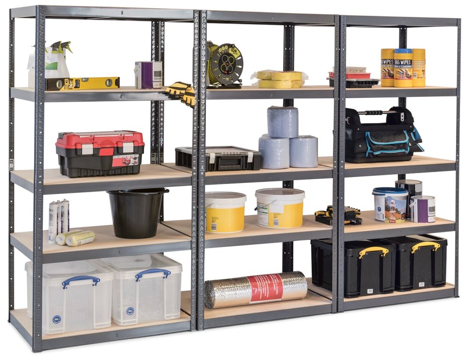 Полки для коробок в гараже