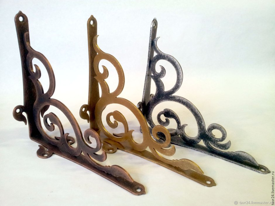 Кронштейн декоративный для полки «Афос 180» античная бронза