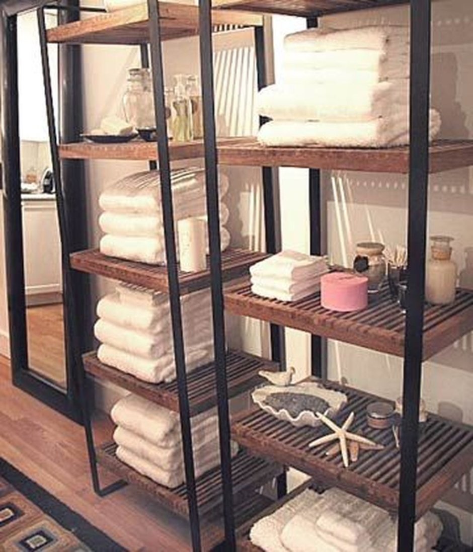 Стеллаж для полотенец в ванную комнату