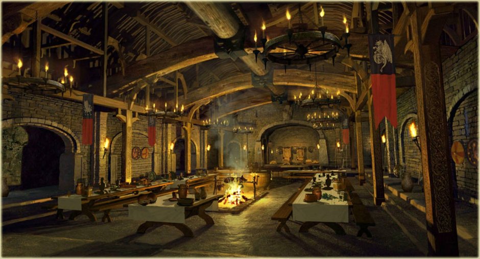 Интерьер замка средневекового Чахтицкий