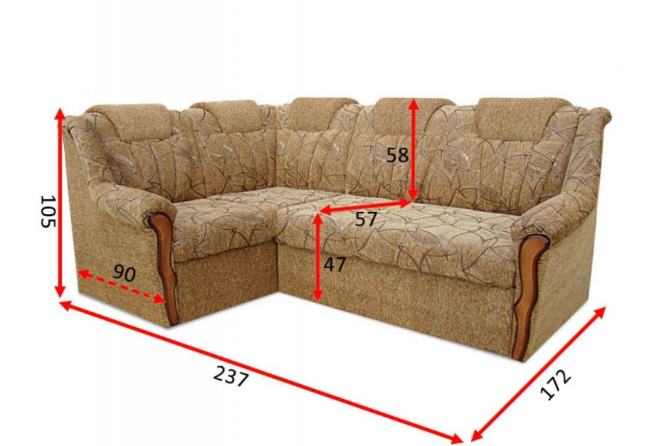 Вика диван угловой Султан 21