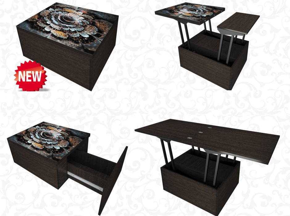 Риал 58 стол тумба "трансформер 1,48" раздвижной (740*1480*600, h-410/750)