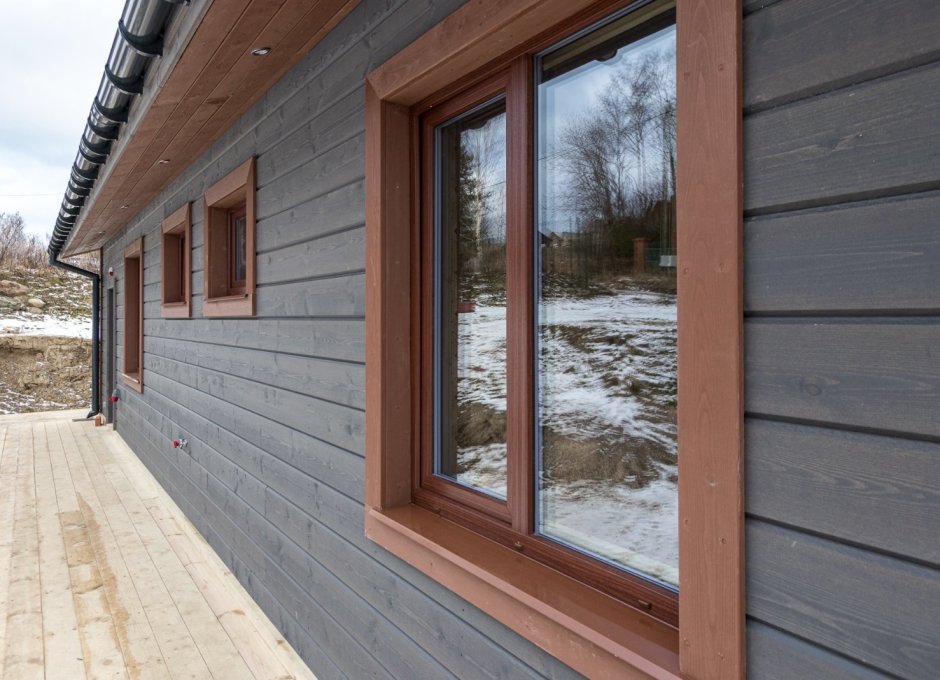 Монтаж скандинавской фасадной доски на каркасный дом