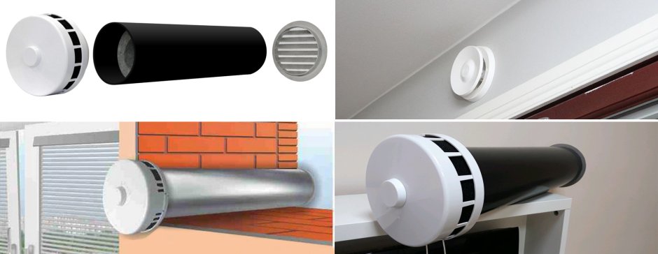 Вентиляционный клапан в стену вытяжной в деревянный дом