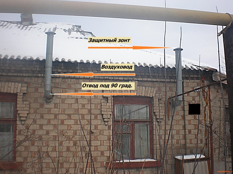 Вентиляция в стене частного дома естественная