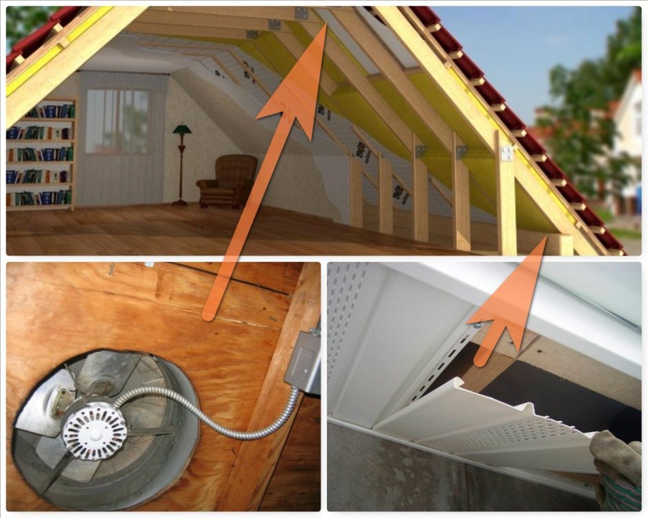 Вентиляция крыши через софиты