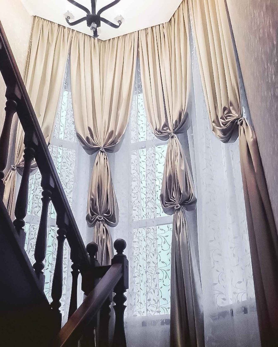 Занавески на высокие окна