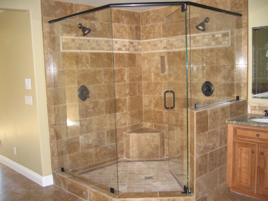 Душевая кабина из кафеля