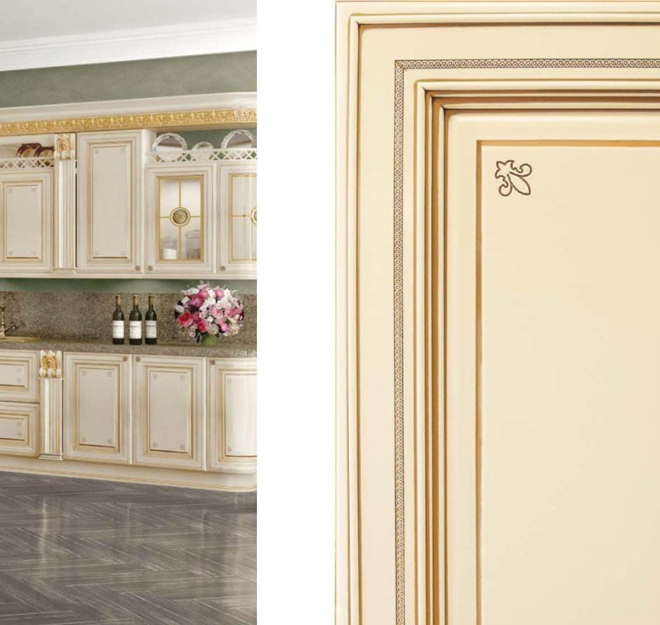 Кухня Лукреция слоновая кость