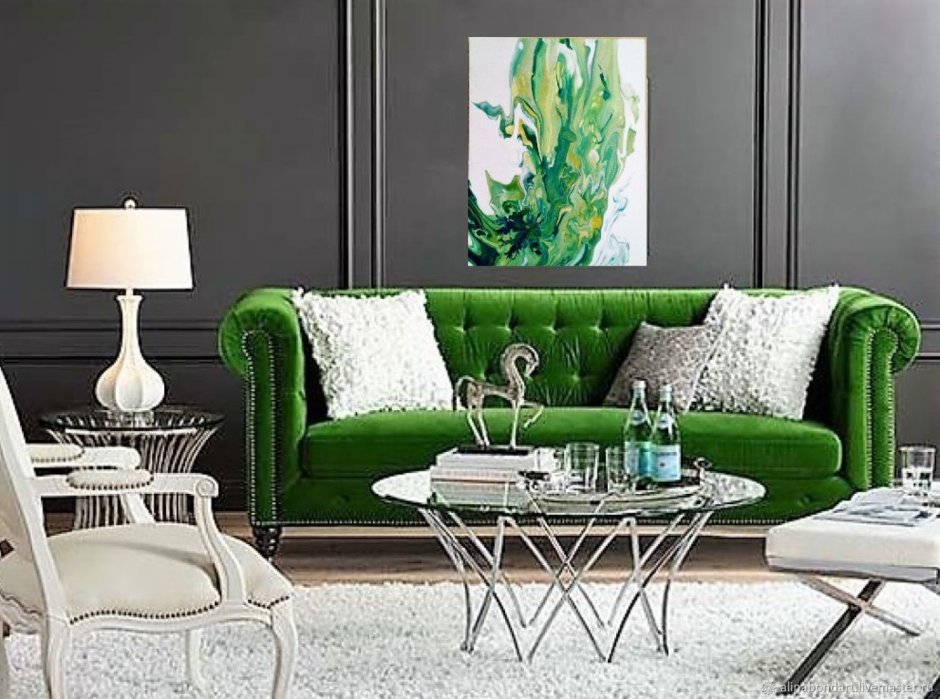 Уютная гостиная в скандинавском стиле