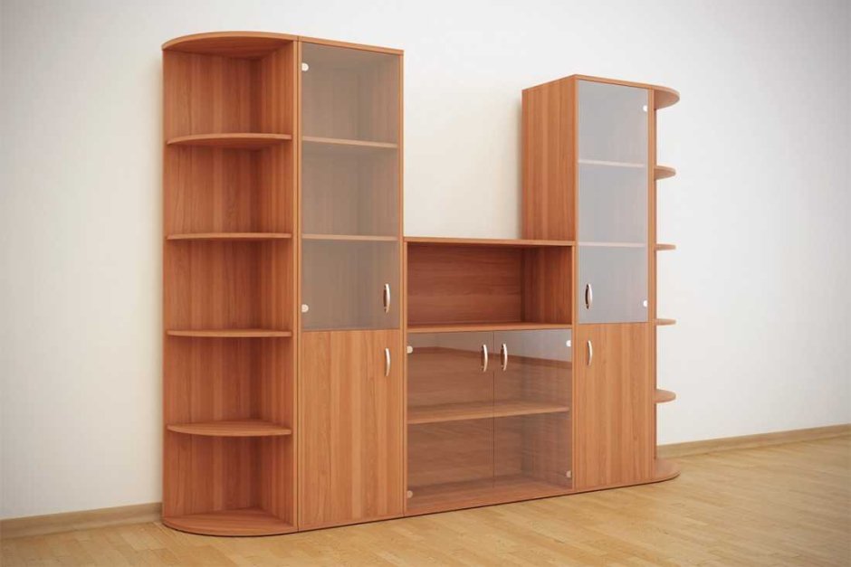 Шкаф офисный со стеклом, 755×376×2000 шл18