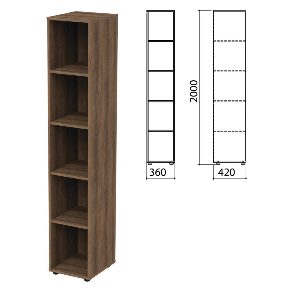 Шкаф для документов open Cabinet 800х400х1823мм светло-серый ЛДСП Fresh