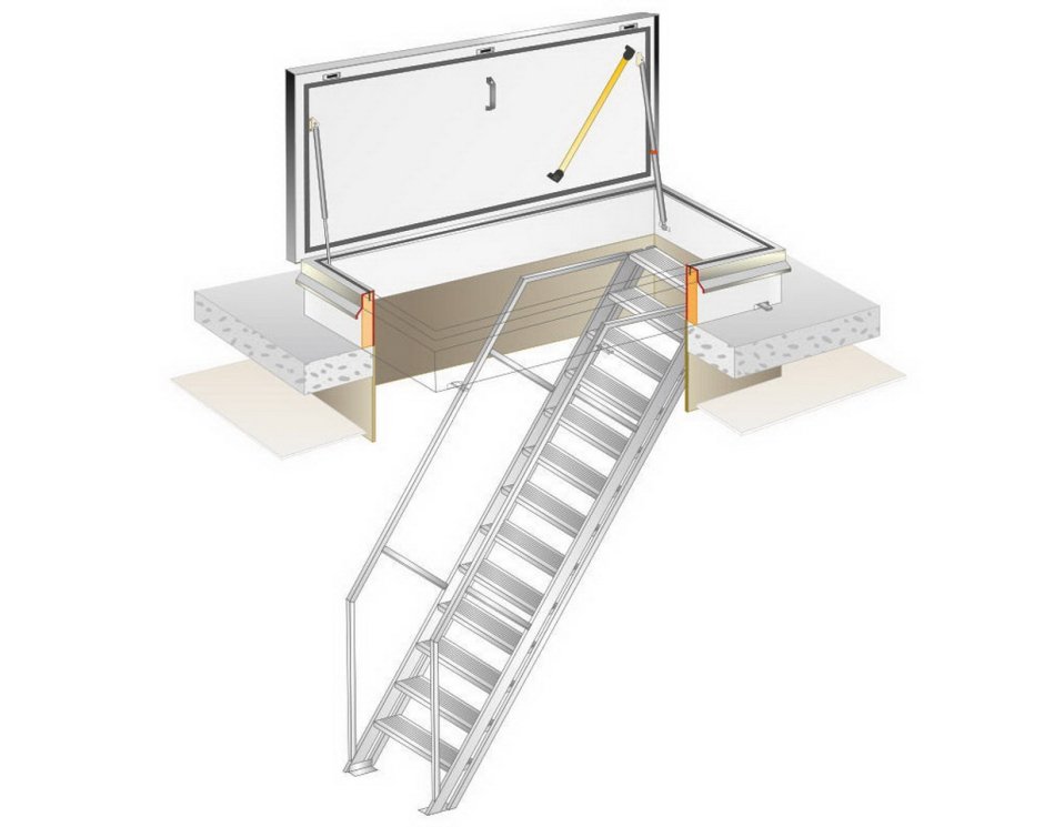 Противопожарный люк-ЛАЗ на чердак