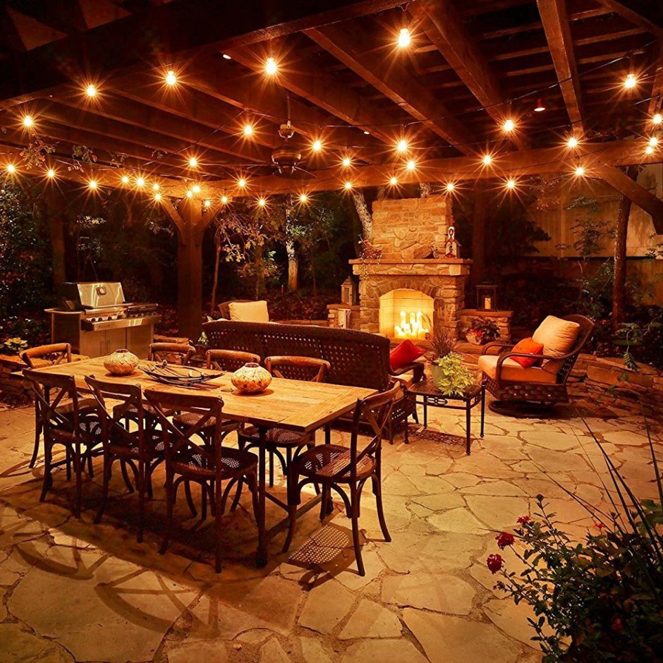 Освещение летней веранды