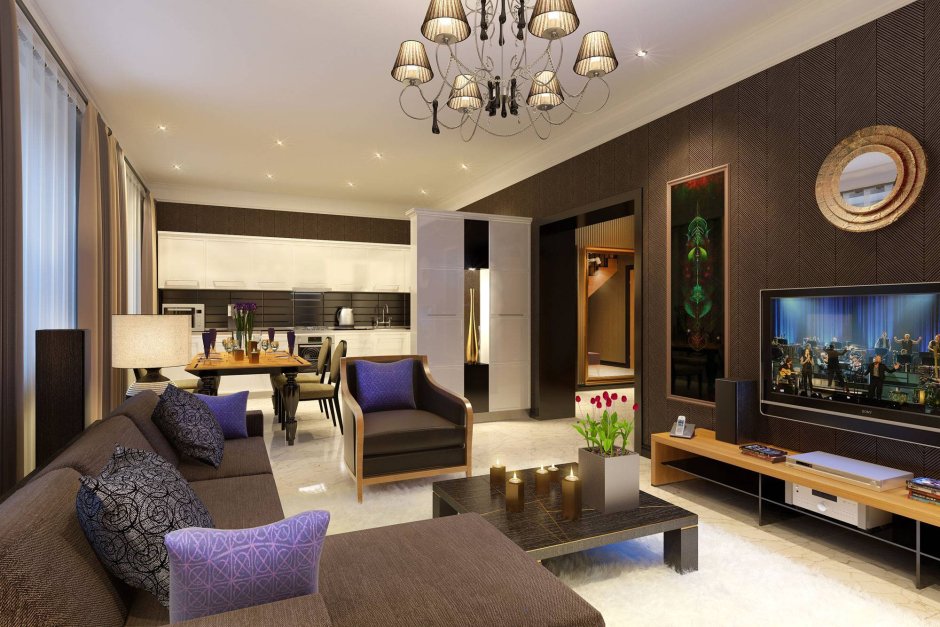 Гостиная с телевизором