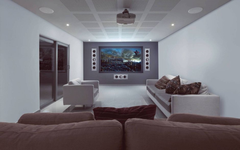 Домашний кинотеатр в гостиной