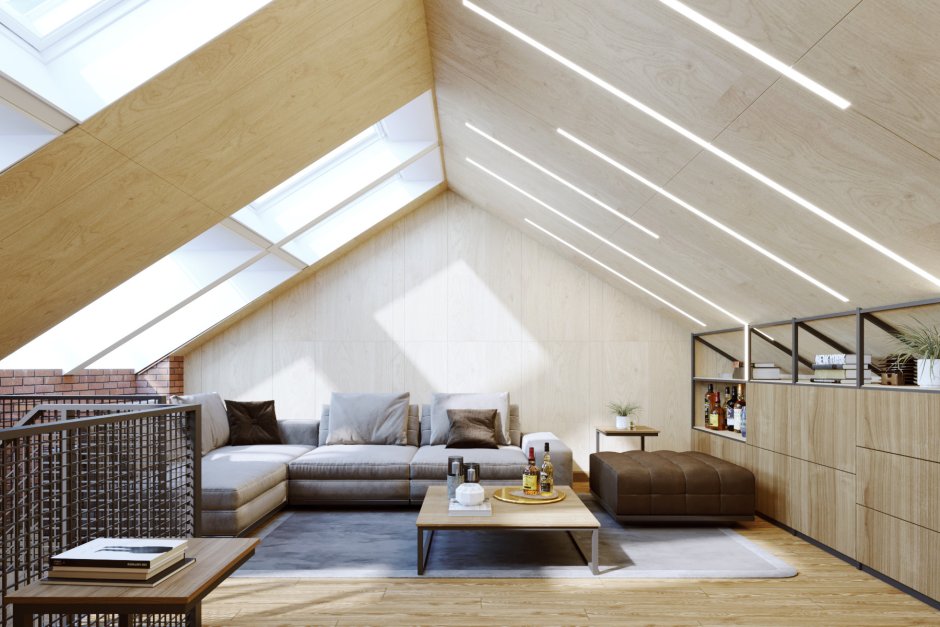 Отделка мансарды