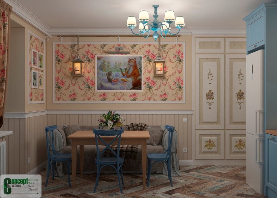 Прованский стиль с молдингом