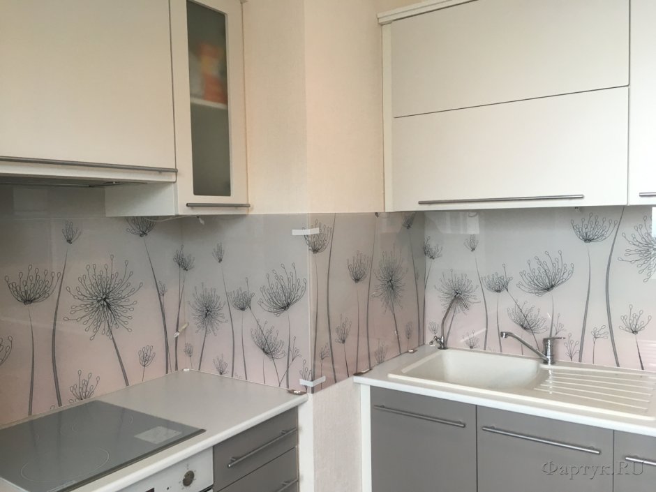 Стеновая панель для кухни одуванчики 3000