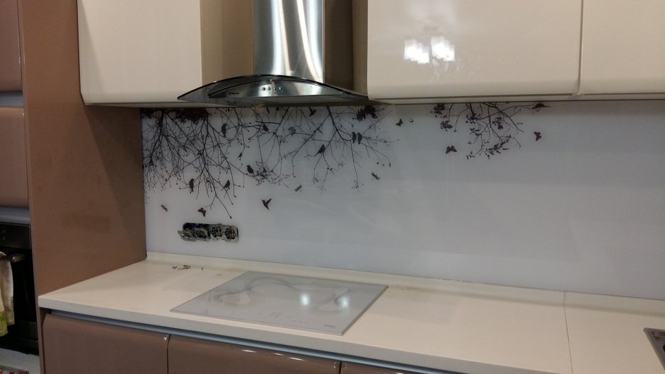 Фартук стеклянный одуванчики