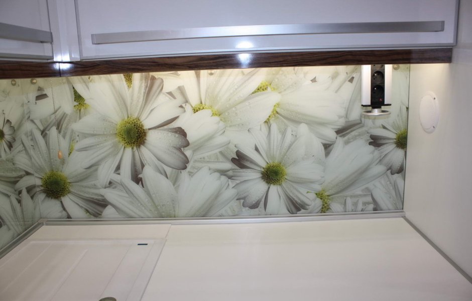 Скинали для кухни одуванчики