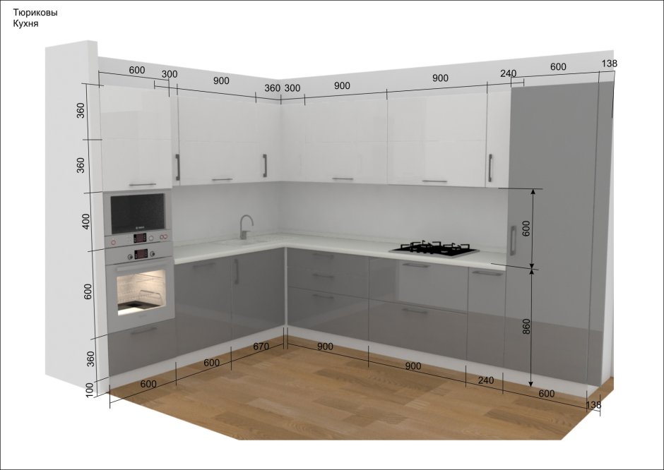 Угловой верхний шкаф на кухню